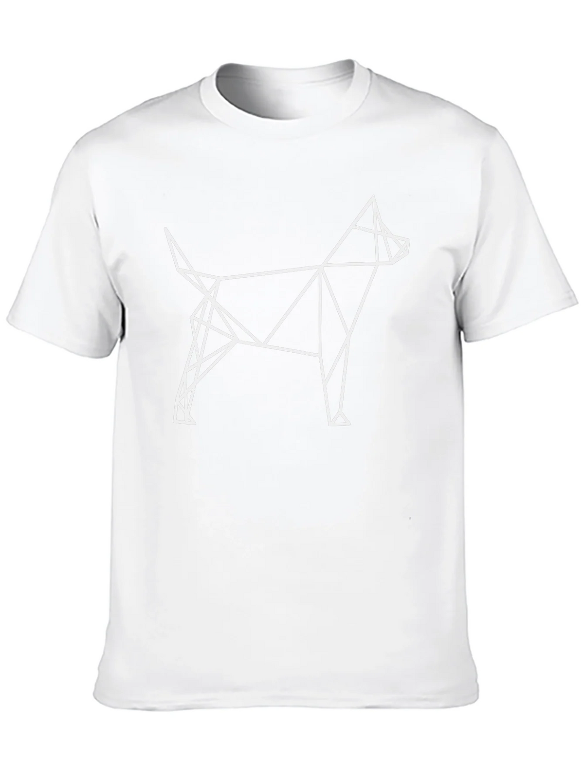 Geometric Dog Graphic Black T-Shirt