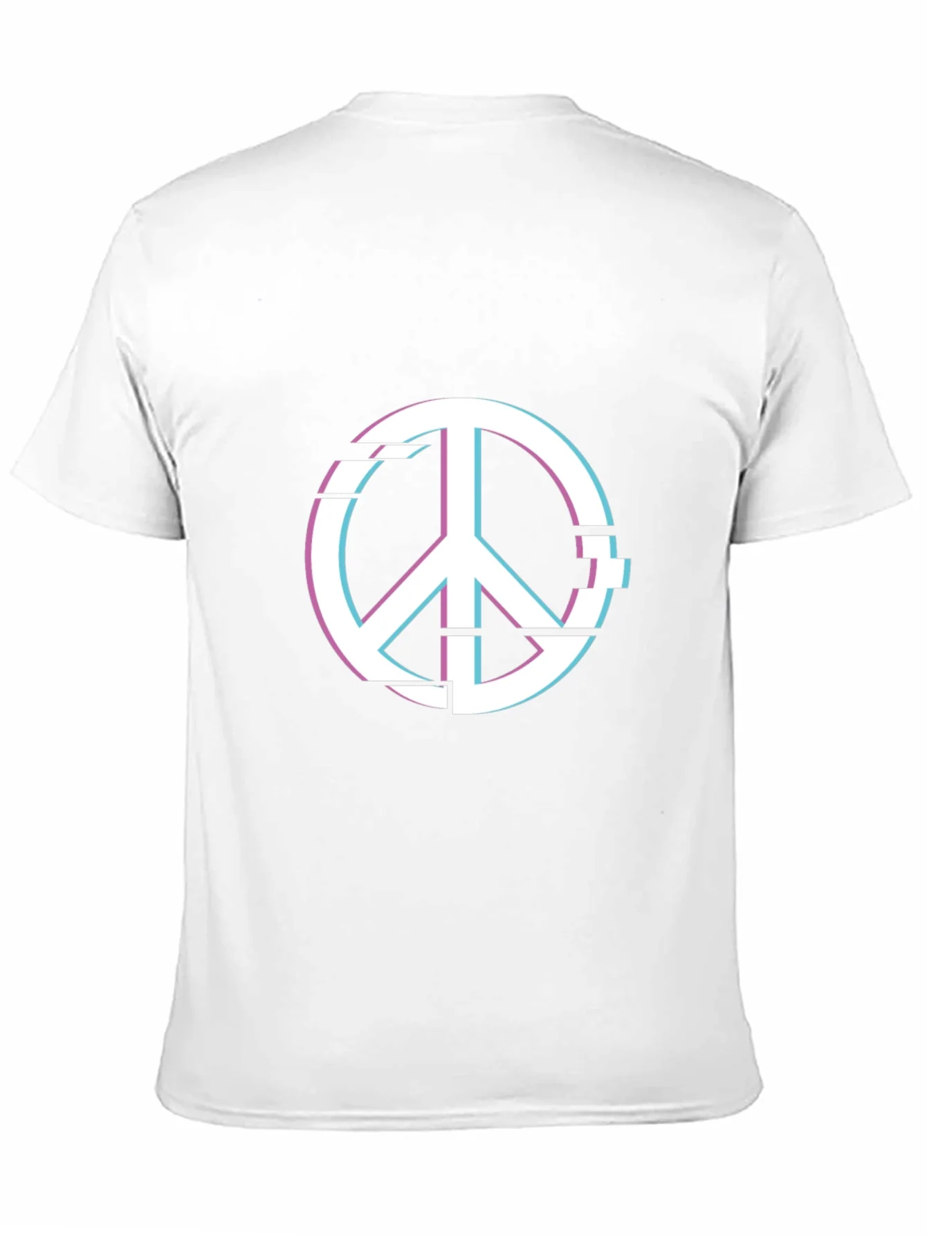 Peace Glitch Graphic Tee - Trendy Streetwear