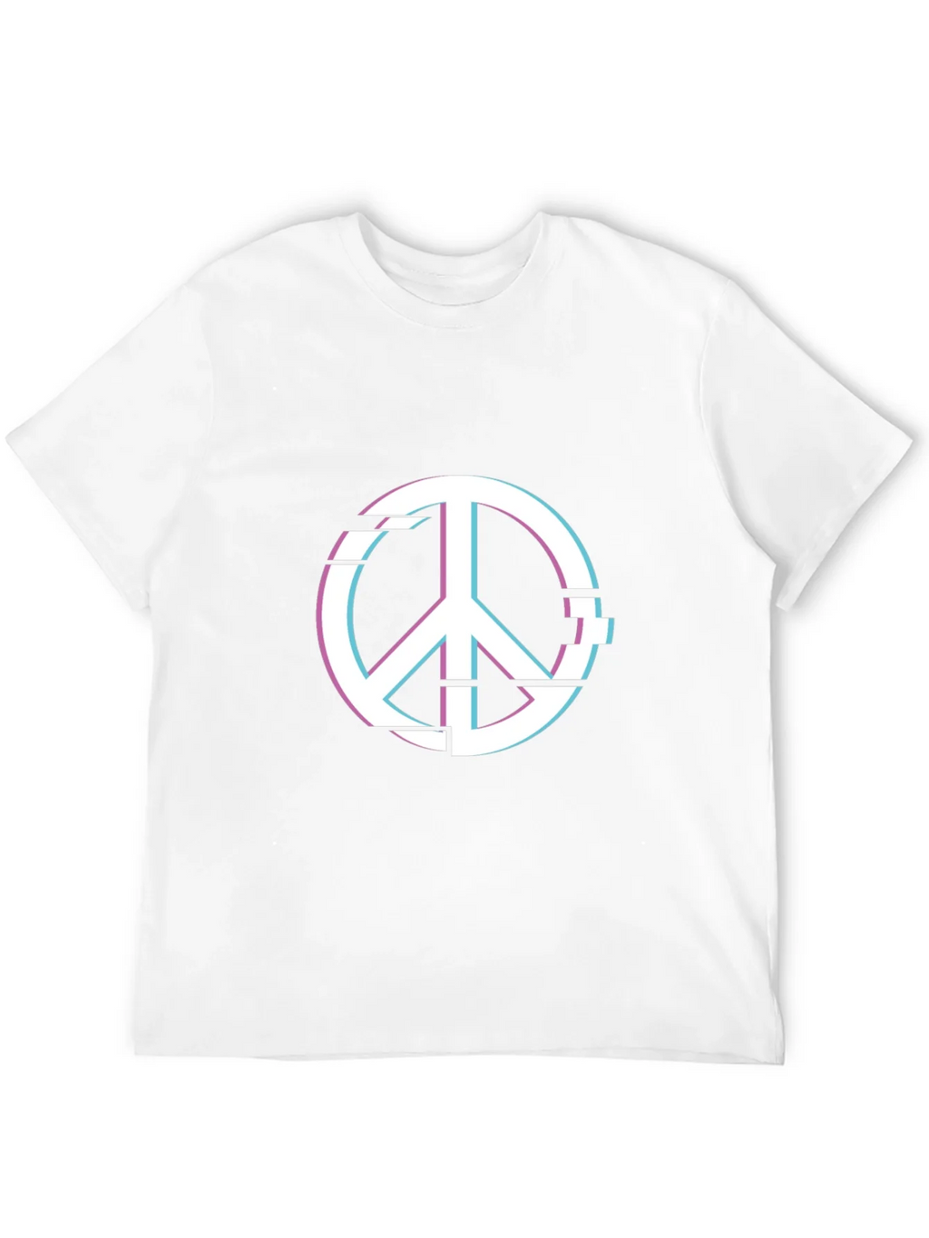 Peace Glitch Graphic Tee - Trendy Streetwear
