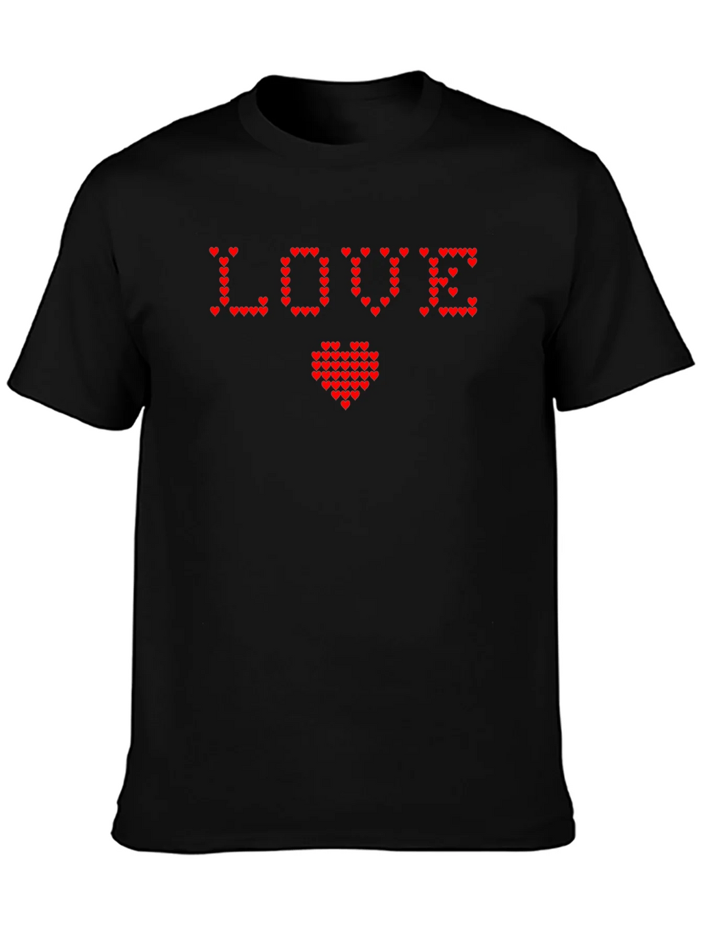 Heart Pixel Love Graphic Tee - Soft Cotton Blend