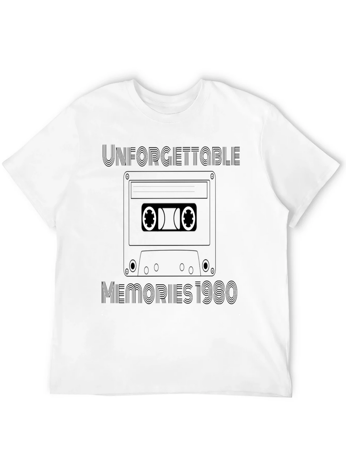 Retro Cassette Tape Memories T-Shirt - Black